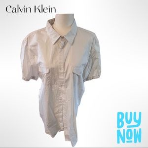 Calvin Klein white shirt sleeve shirt, size XL